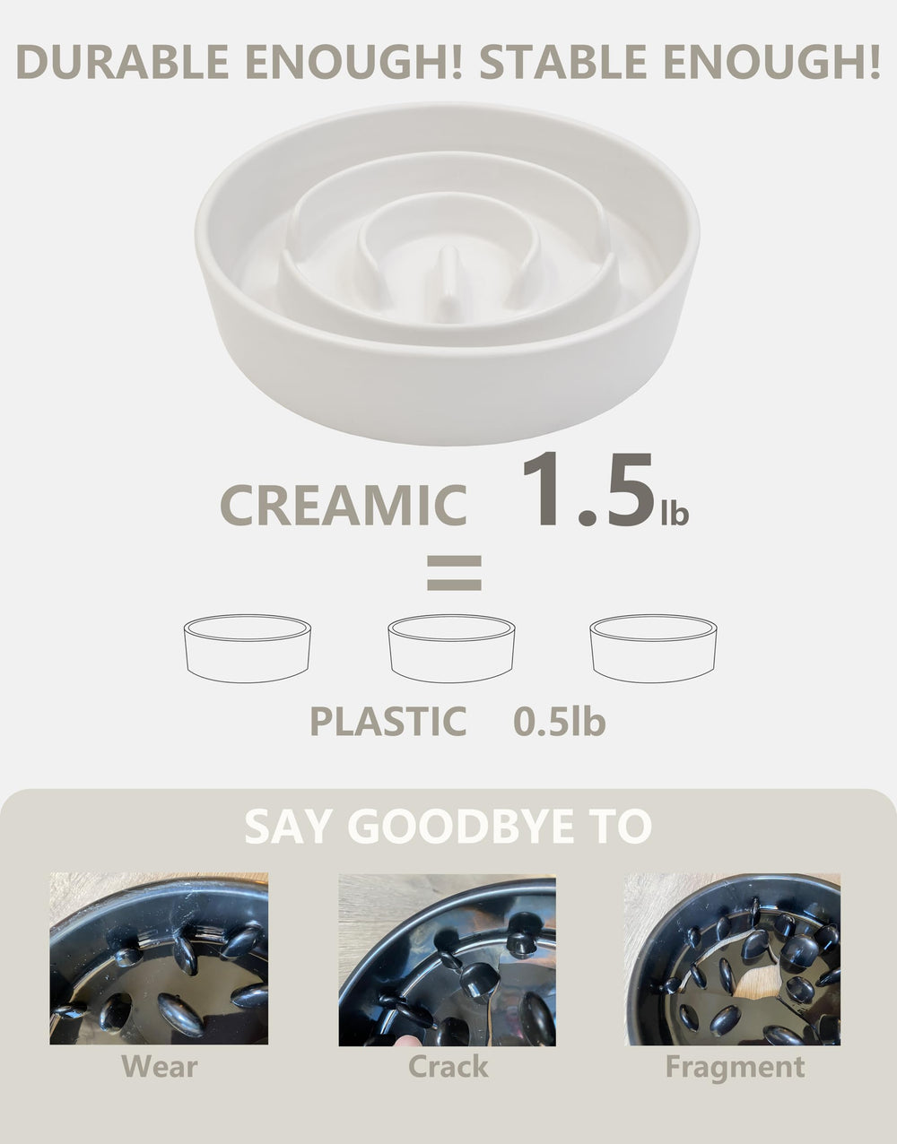MOPANG dishwasher-safe bowl simplifies cleanup after dry or wet meals.