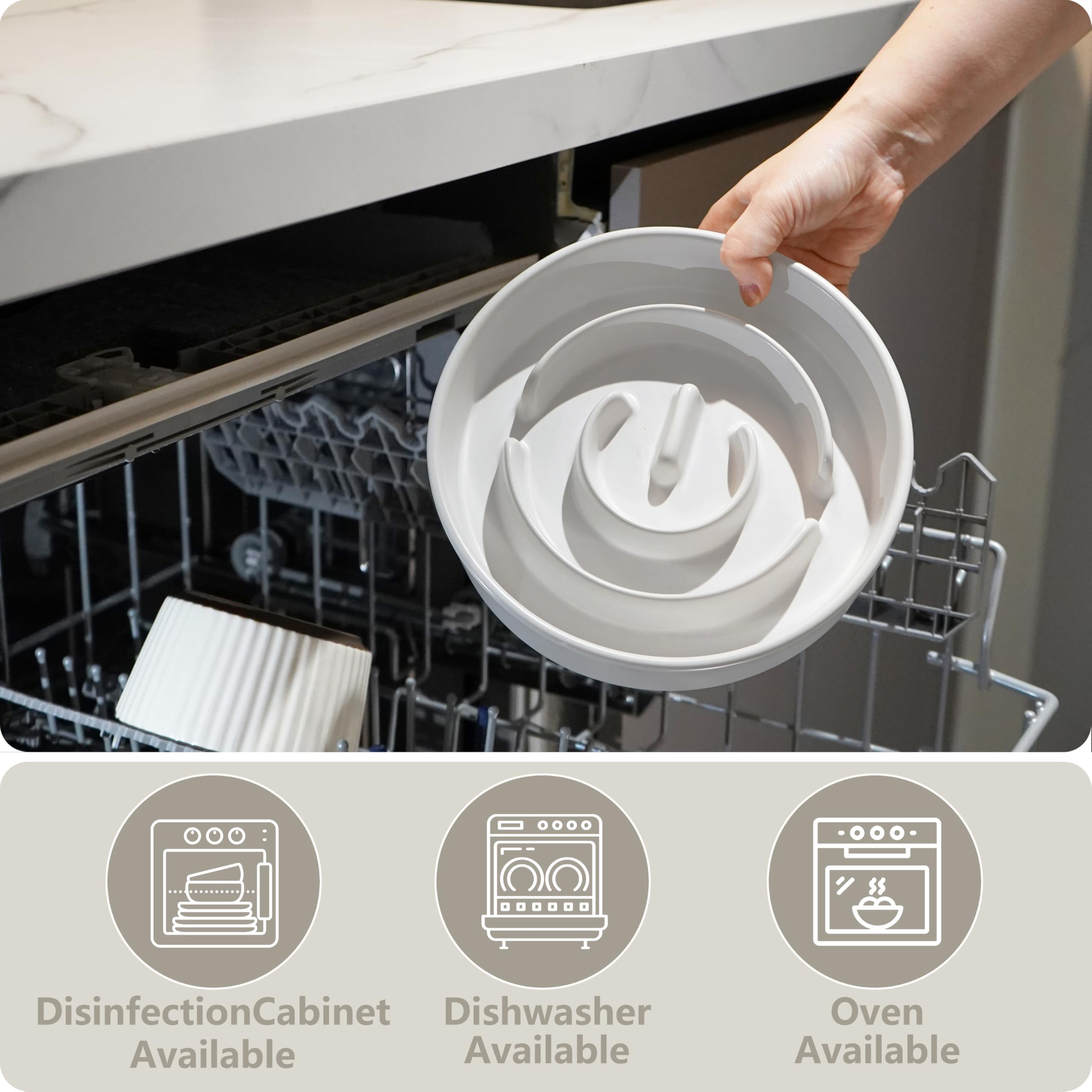 MOPANG ceramic bowls are removable and dishwasher-safe for easy cleanup.