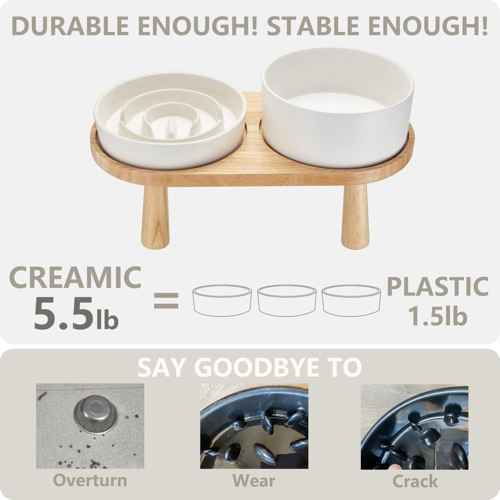 MOPANG ceramic bowls removable for easy dishwasher cleaning.
