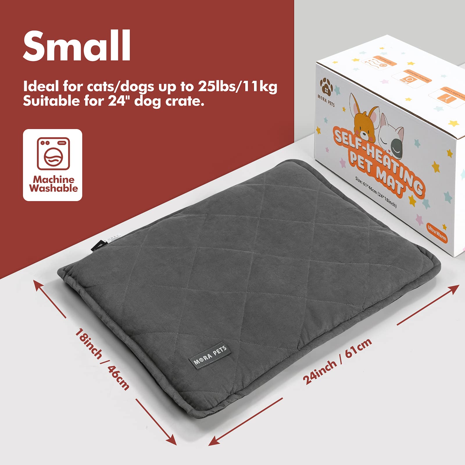 Mora Pets bed ideal for cats and dogs as crate liner and cozy alternative.