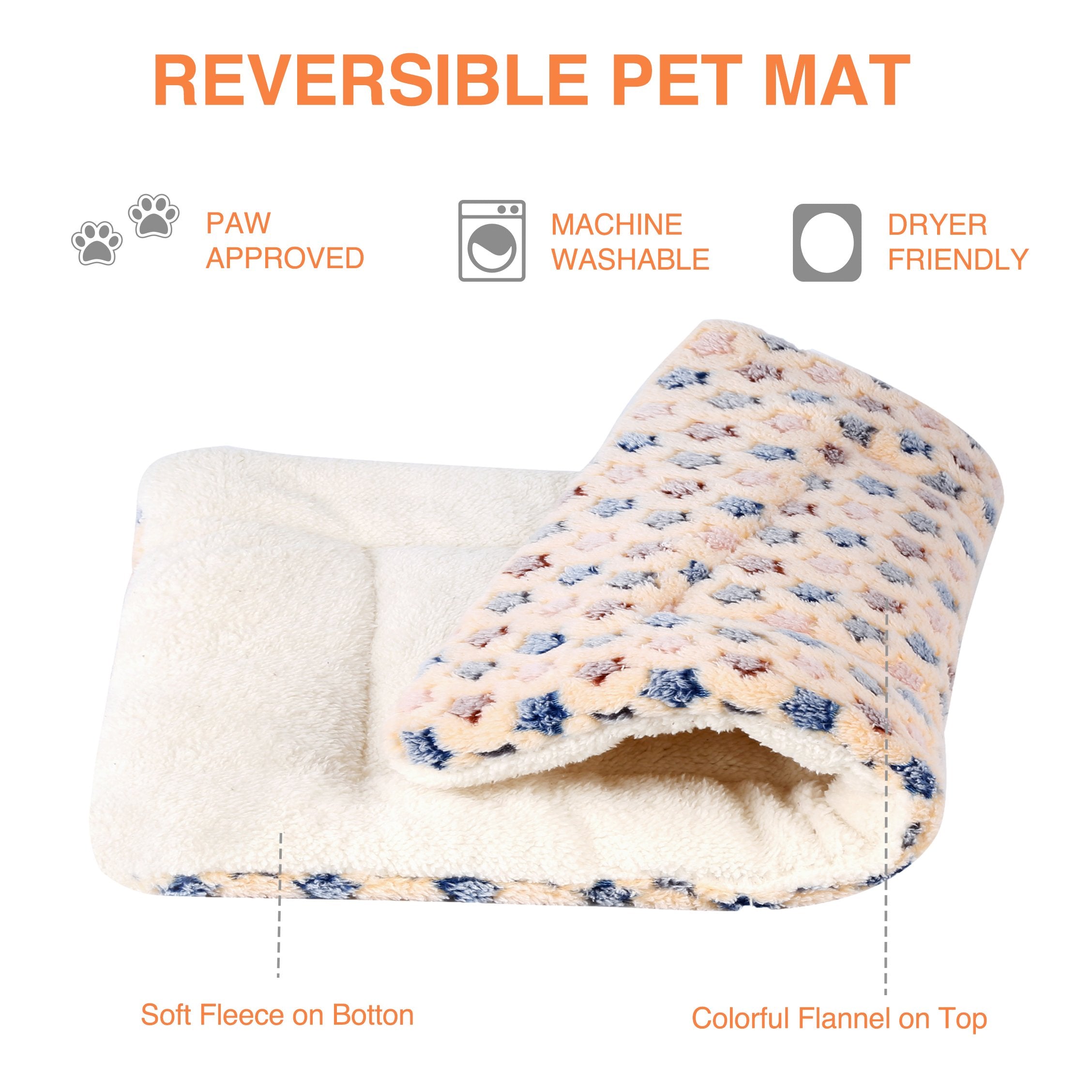 Mora Pets crate pad reversible design highlights dual textures and styling options