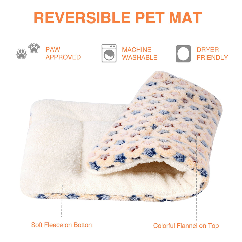 Mora Pets crate pad reversible design highlights dual textures and styling options