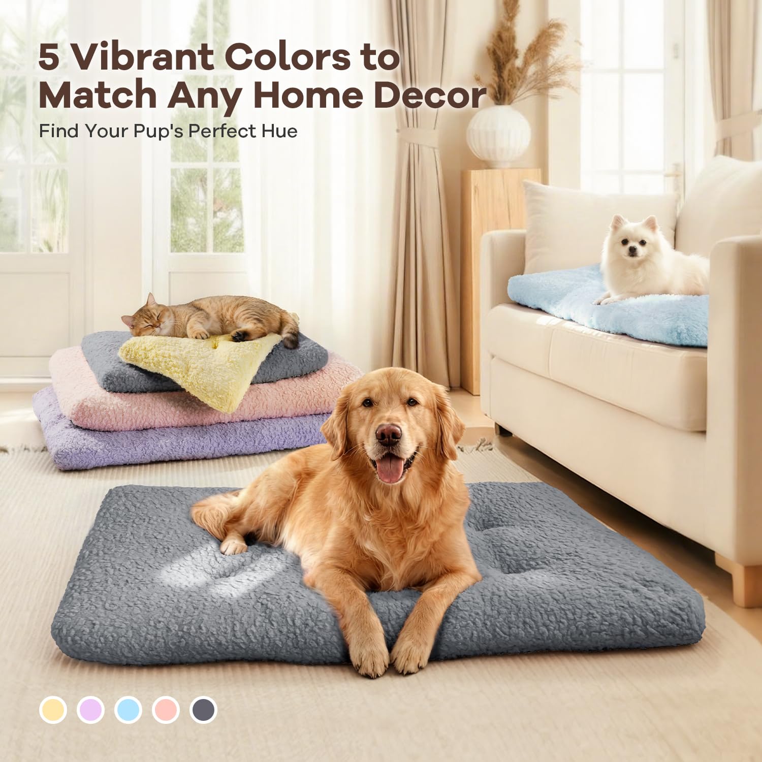 Mora Pets dog bed anti slip bottom keeps in place on floors
