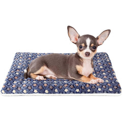 Mora Pets dog bed crate pad 21x12 in dark blue fits crates for travel.