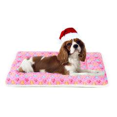 Mora Pets dog bed crate pad pink star print for cozy crate time