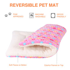 Mora Pets dog bed crate pad pink star print with dual-sided design