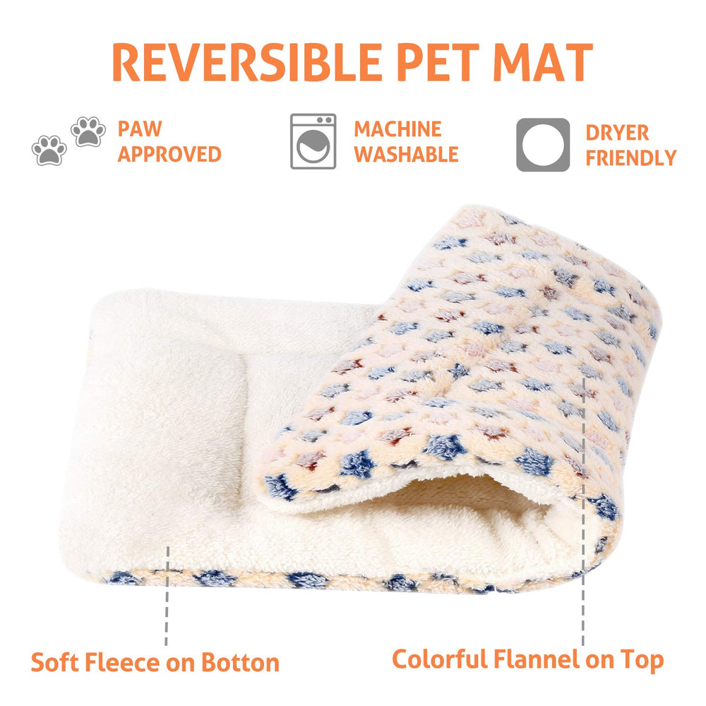 Mora Pets dog bed crate pad reversible fleece showcases dual-color design for versatile décor.