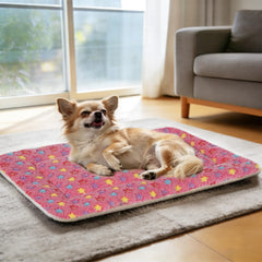 Mora Pets reversible top soft flannel star-print crate pad
