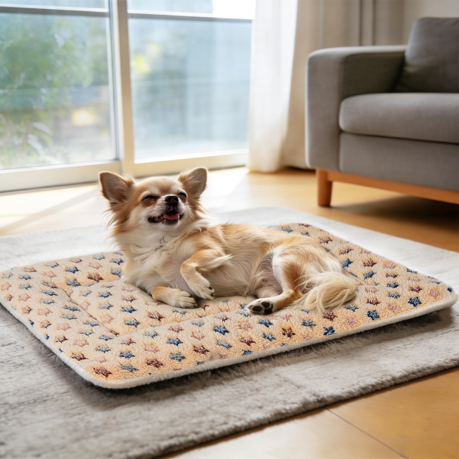 Mora Pets travel-friendly bed fits crates and cars for on-the-go pets.