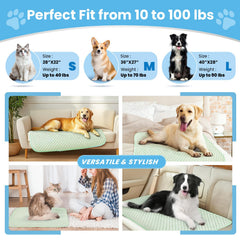 Mora Pets cooling mat bottom view reveals non-slip grip for steady placement.