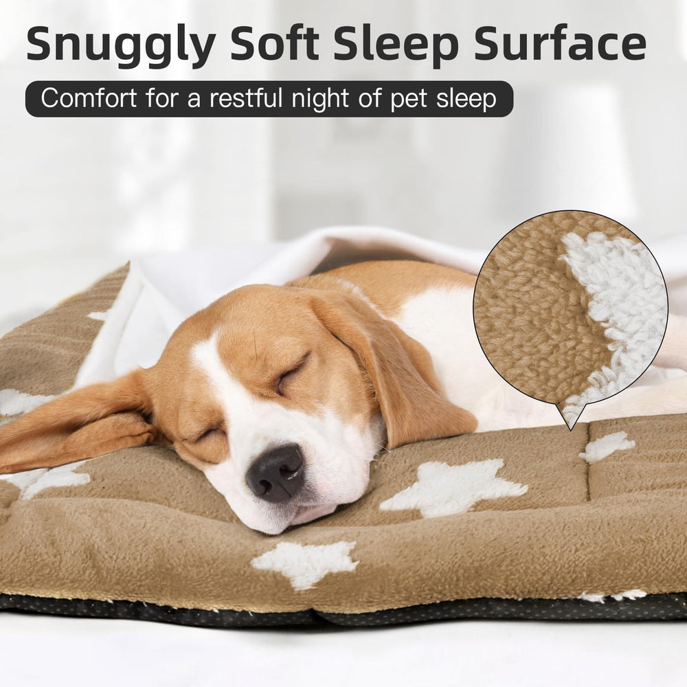 Mora Pets kennel bed shows anti-slip bottom stabilizing small dogs.