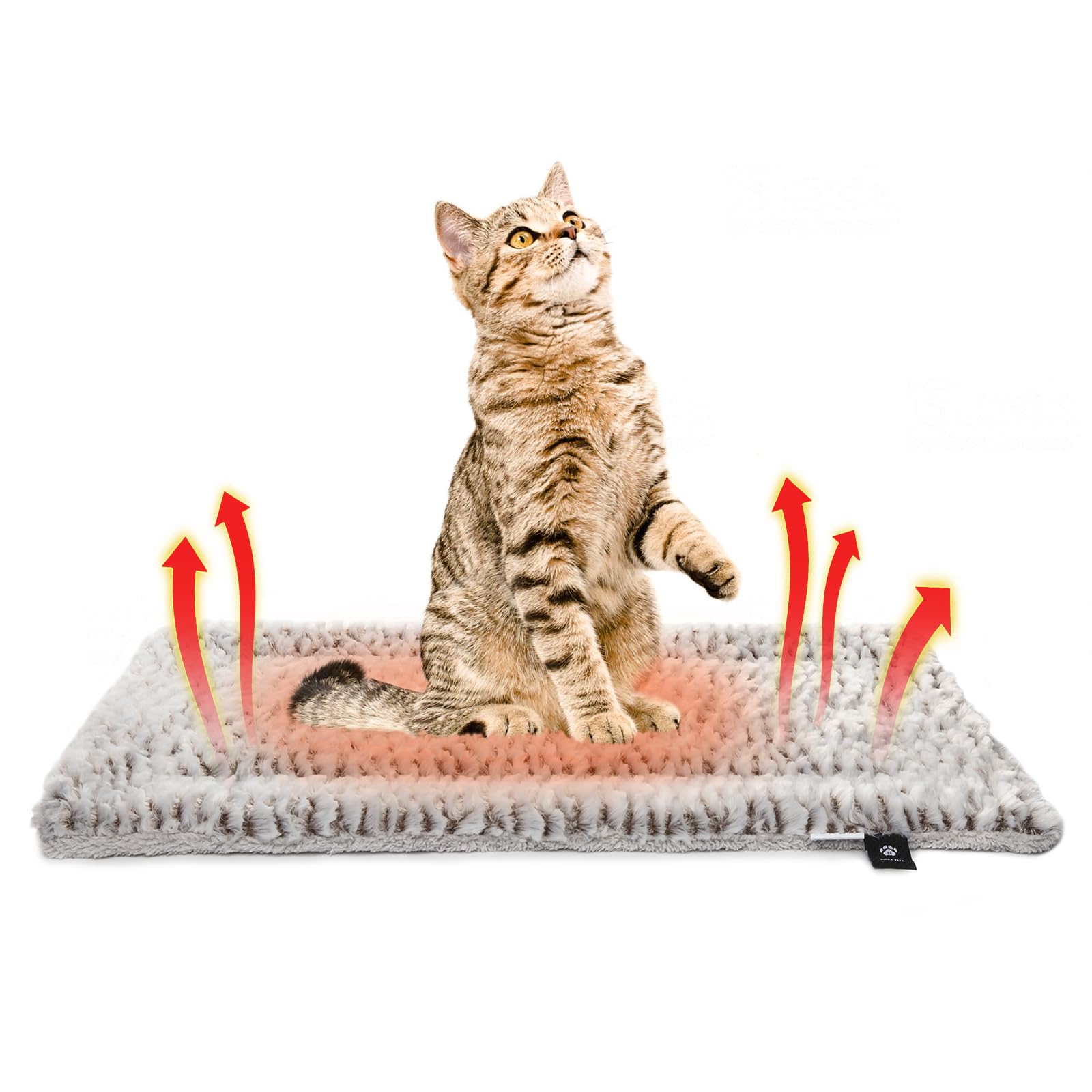 Mora Pets Self Heating Cat Pad noiseless design reduces crinkling noise during naps