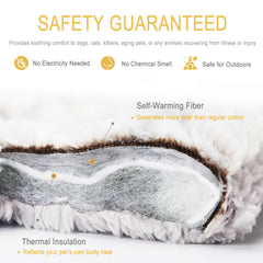 Mora Pets Self Heating Cat Pad in outdoor cat house adds warm comfort for outdoor naps