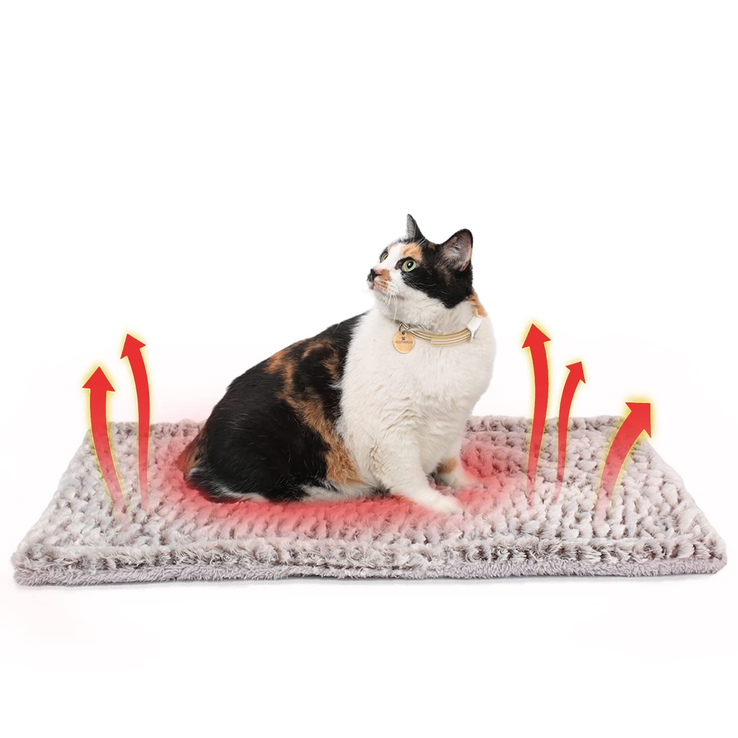 Mora Pets self-heating cat pad washable cover keeps the warm retreat clean.