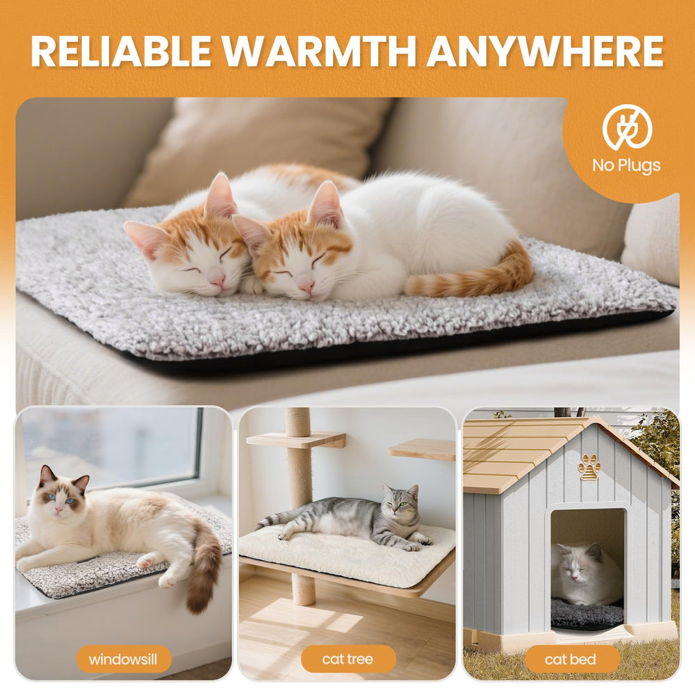 Mora Pets self-warming bed 24x18 inch size suitable for kittens and small dogs.