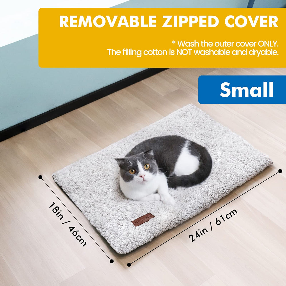 Mora Pets self-warming bed removable cover shown for easy machine washing.