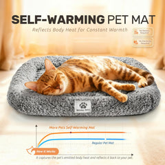 Mora Pets bolster edge and foam fill support a comfortable lounging spot.