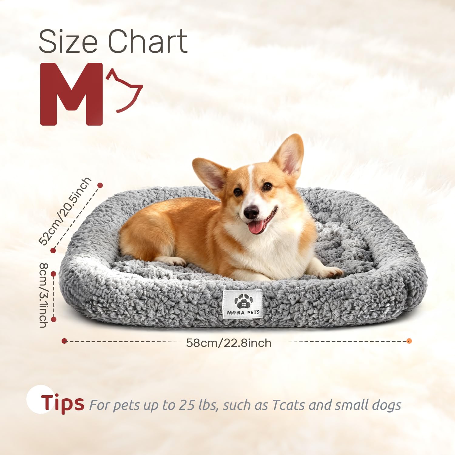 Mora Pets self warming cat bed is lightweight and portable for travel or carriers.