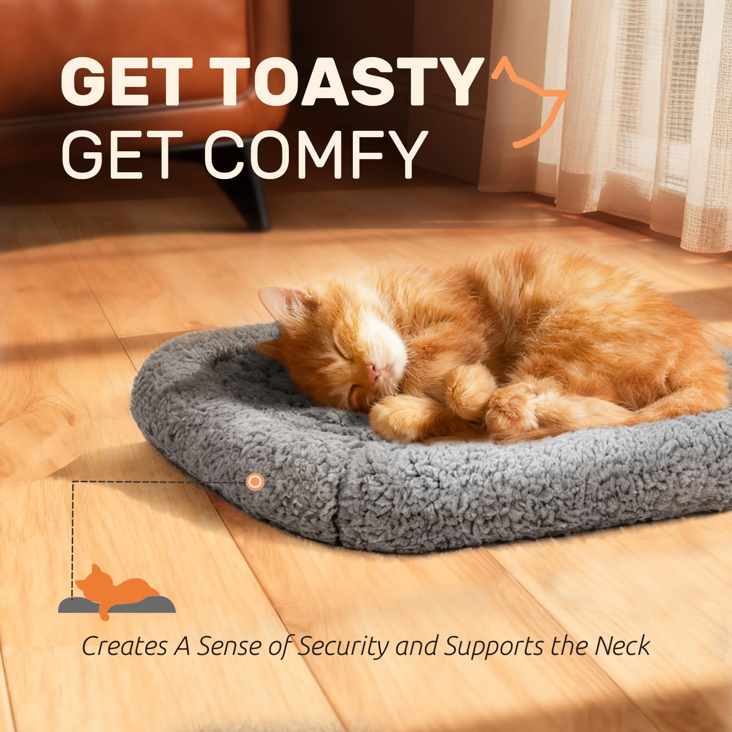 Mora Pets removable cover image shows easy machine washing and cleaning.