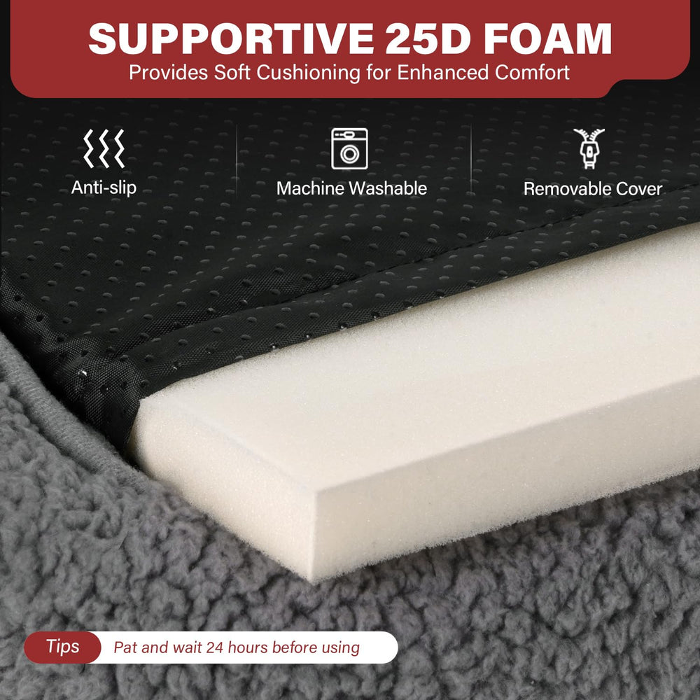 Mora Pets sherpa fabric surface highlights warmth retention and soft texture.