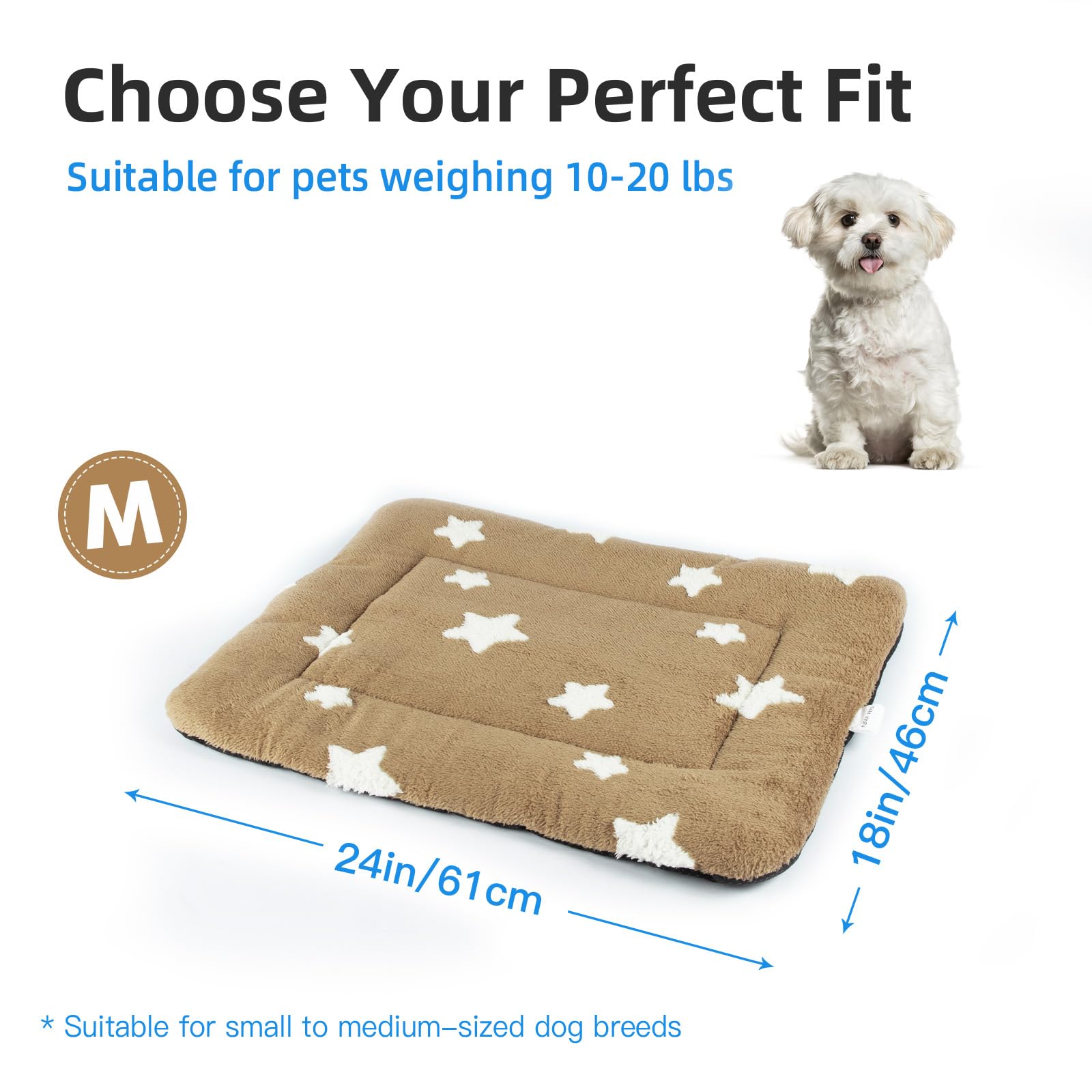 Mora Pets small dog bed inside crate provides snug night cuddles.