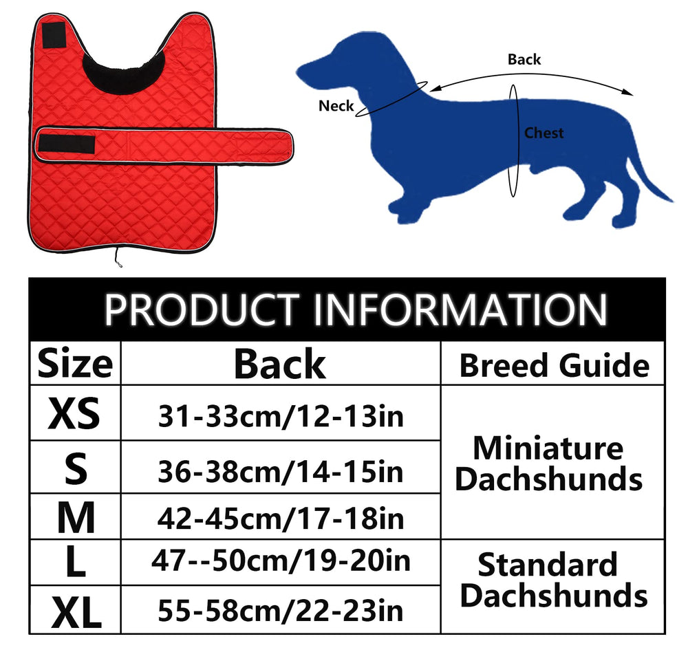 Morezi dachshund coat has a back harness hole for easy leash use.