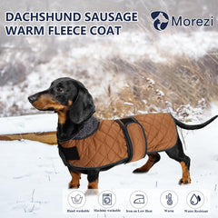 Morezi sausage dog coat with reflective trim for visibility