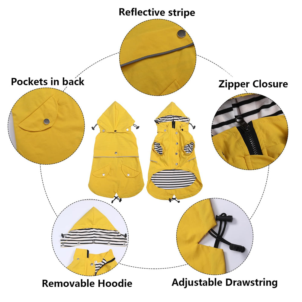 Morezi raincoat with harness hole and back pocket for essentials