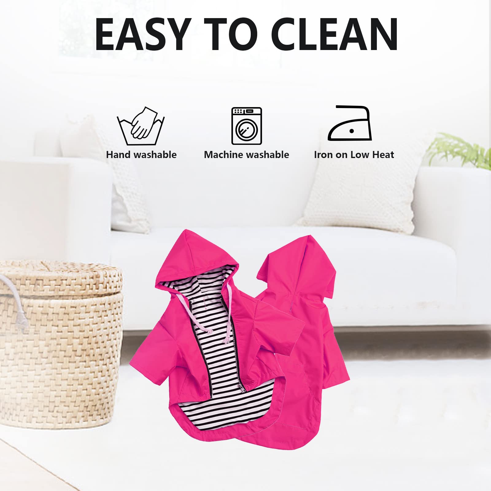 Morezi dog raincoat worn by a dog outdoors, ready for rain and mud