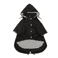 Morezi dog raincoat with reflective buttons front view boosts visibility and stylish protection.