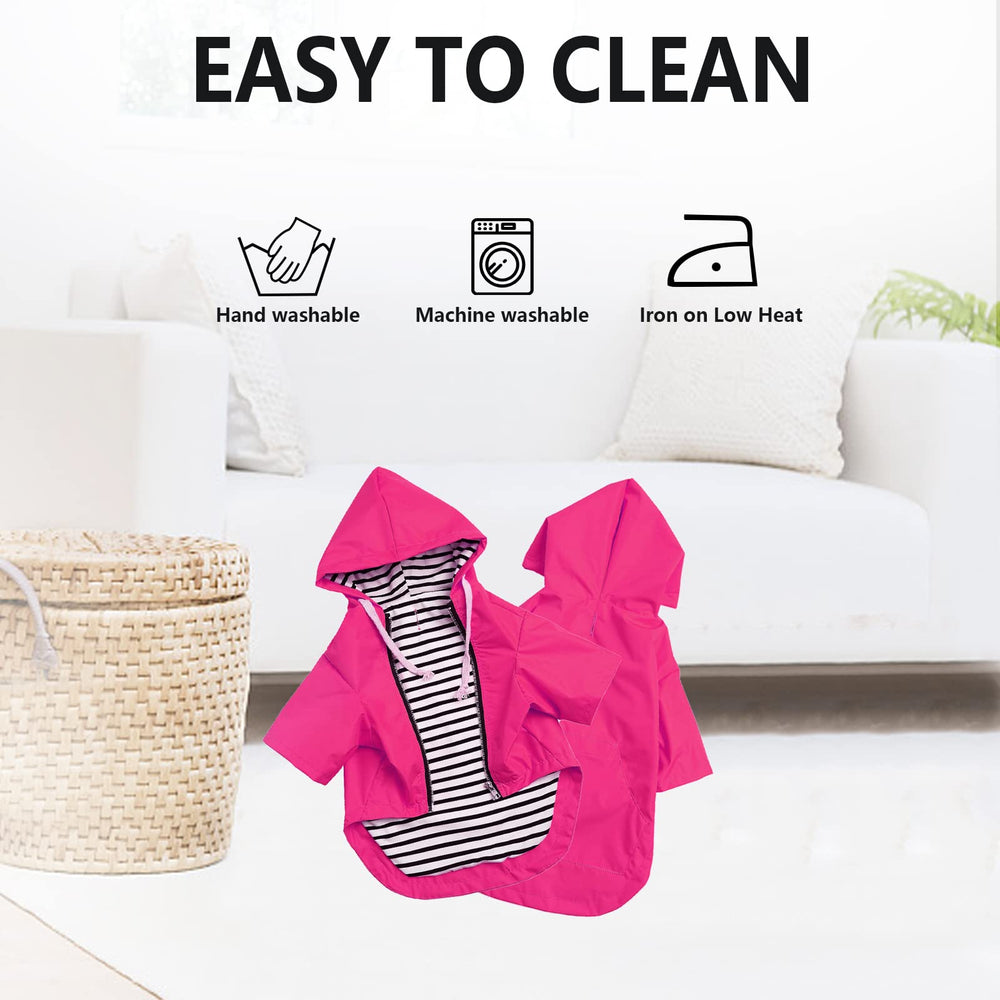 Morezi dog raincoat size-fit guide highlights snug options for small to medium dogs.
