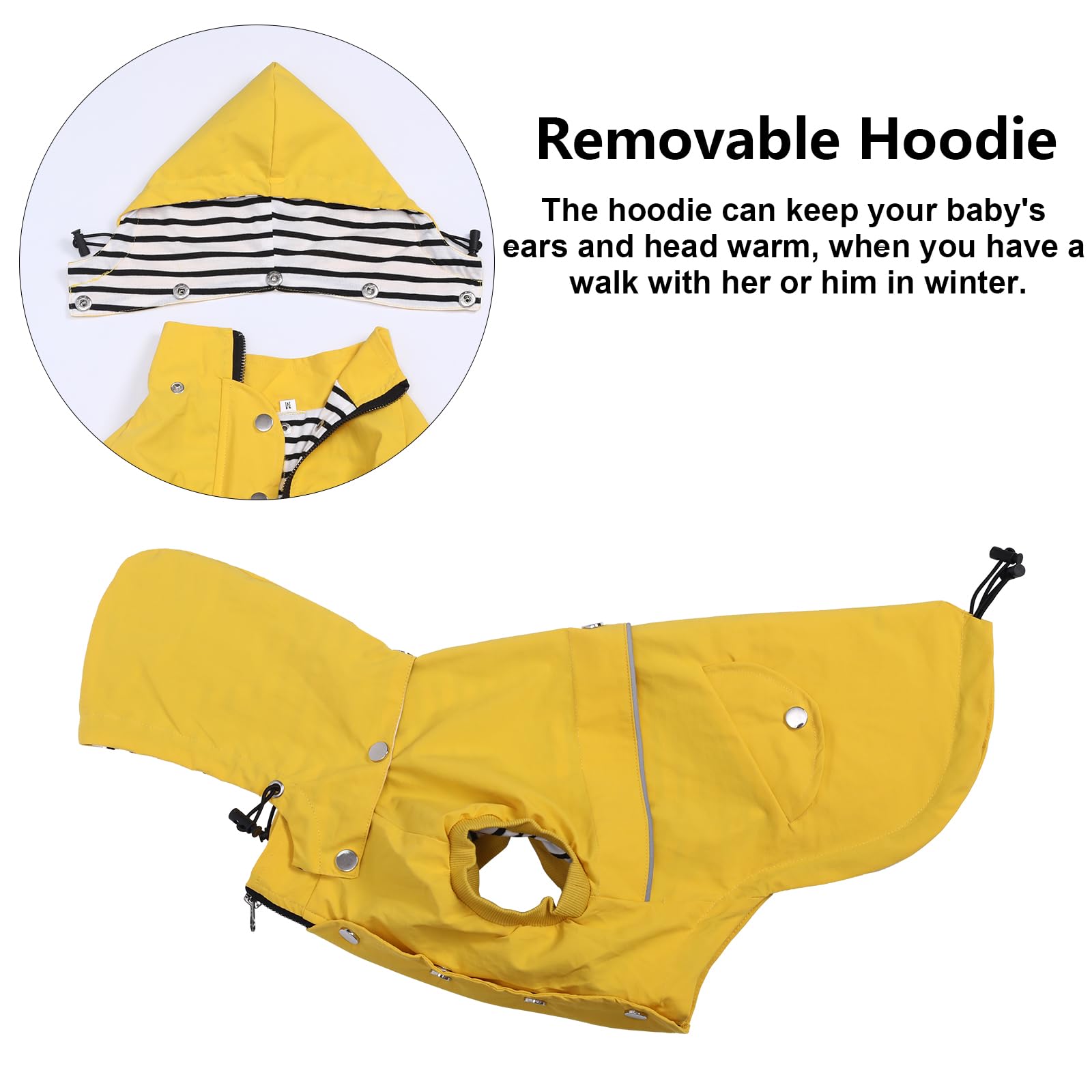 Morezi dog raincoat waterproof fabric to stay dry in drizzle