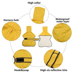 Morezi dog raincoat waterproof outer layer keeps a greyhound dry in rain.