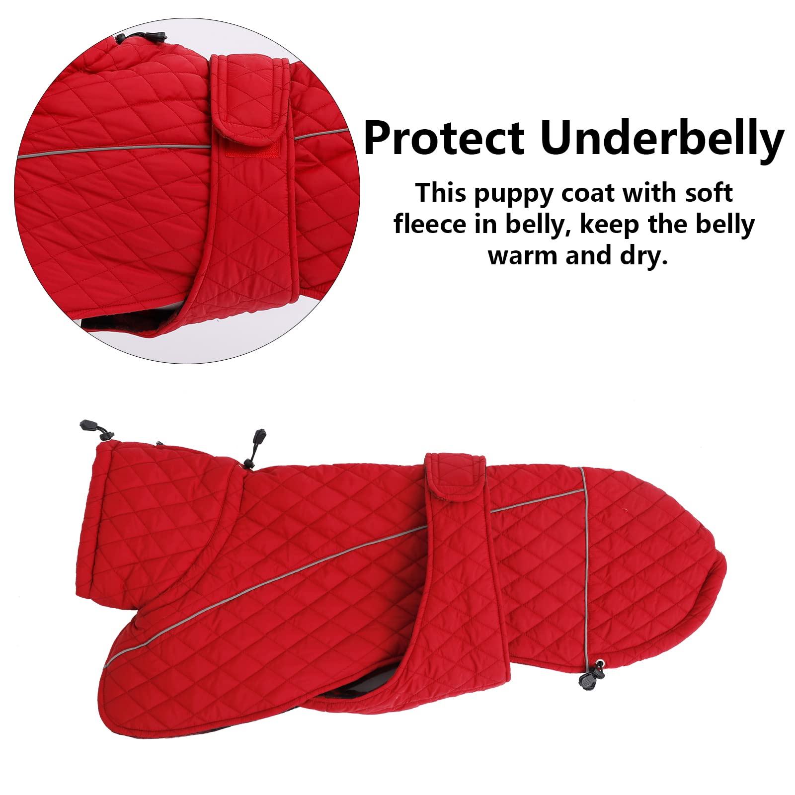 Morezi Greyhound Winter Coat quick-fastening straps for secure, adjustable fit