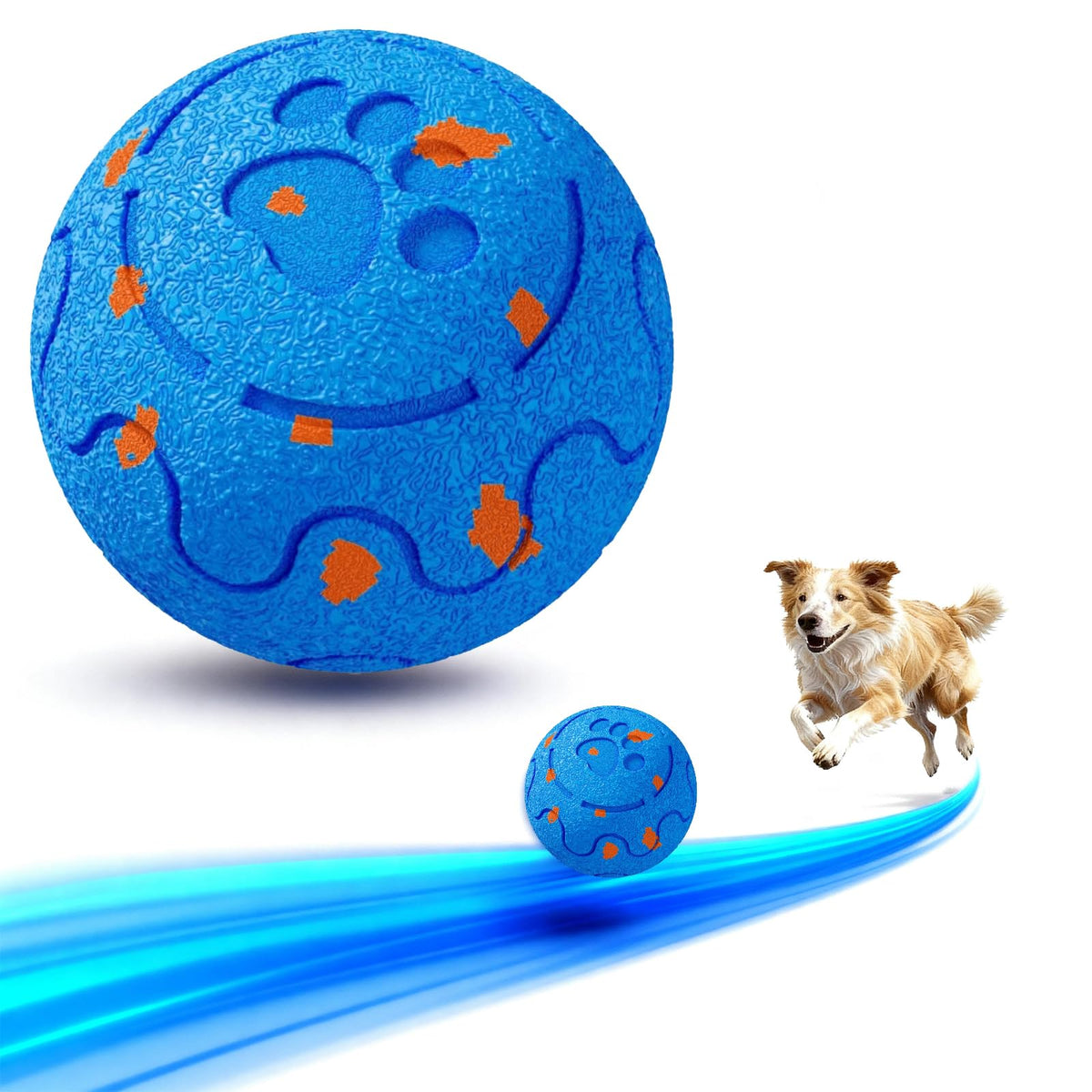 Morhandisn dog ball auto-roll demonstrates self-moving play for active dogs