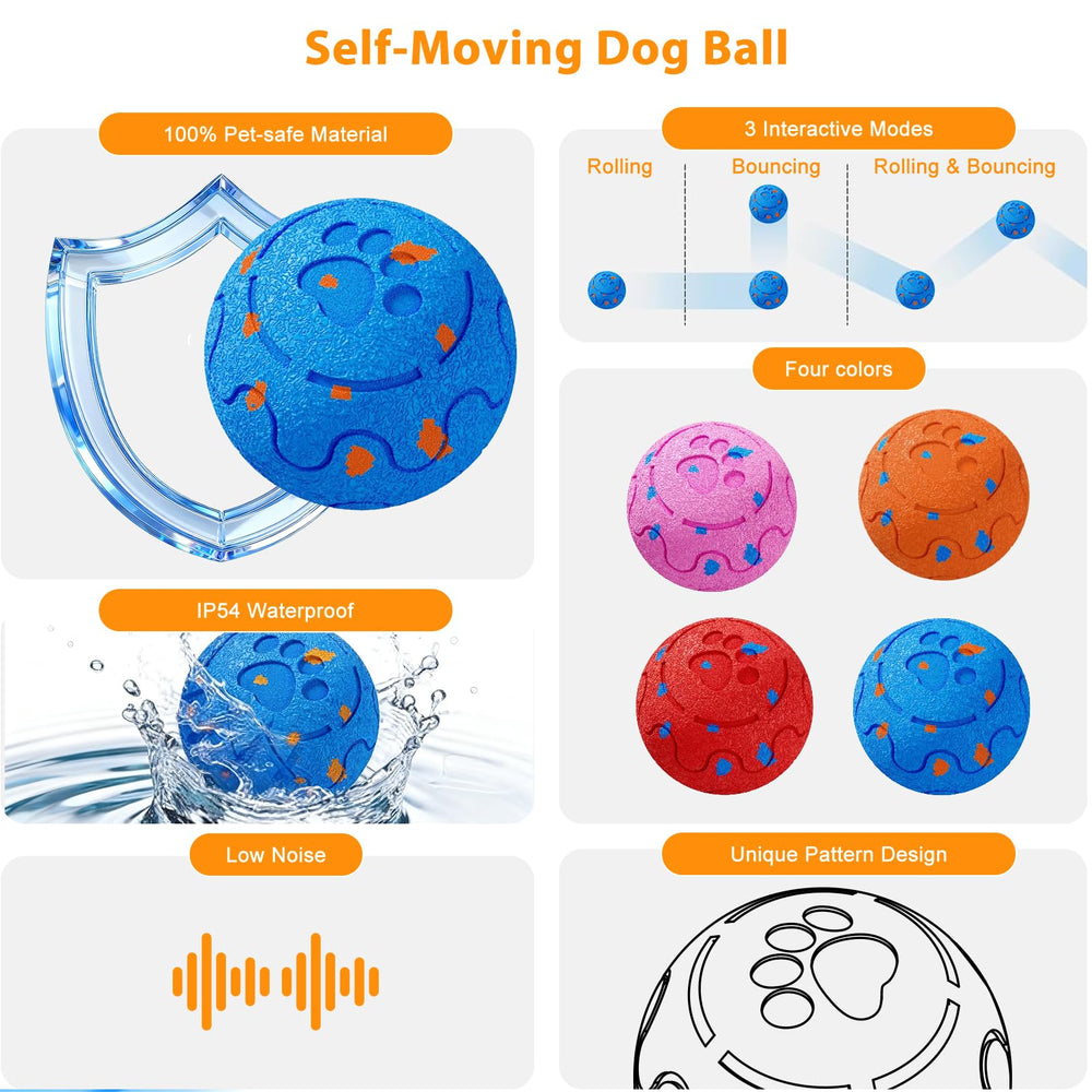 Morhandisn dog ball bouncing action fuels instinctive chasing and exercise