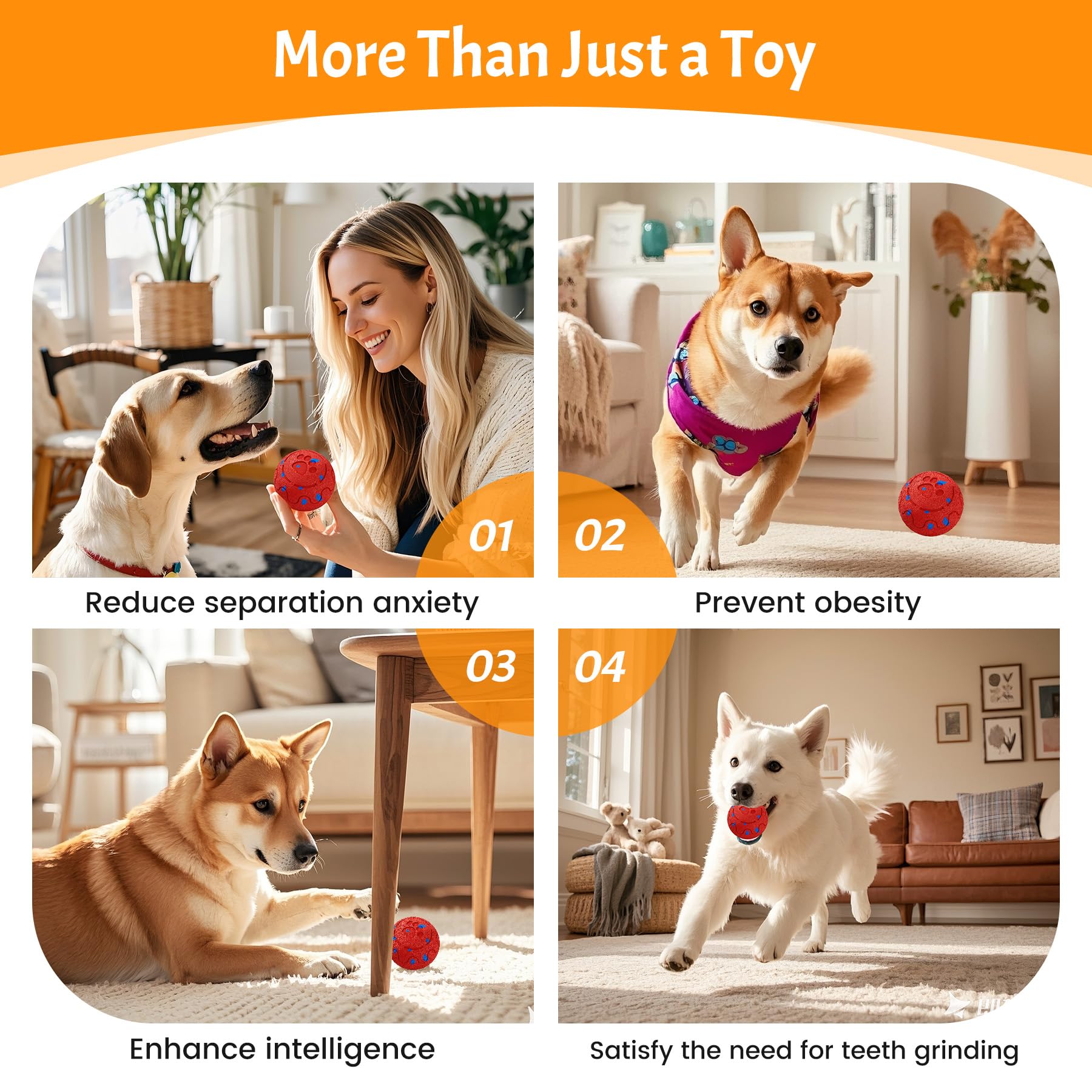 morhandisn dog ball supports large-small dogs with adjustable play styles.
