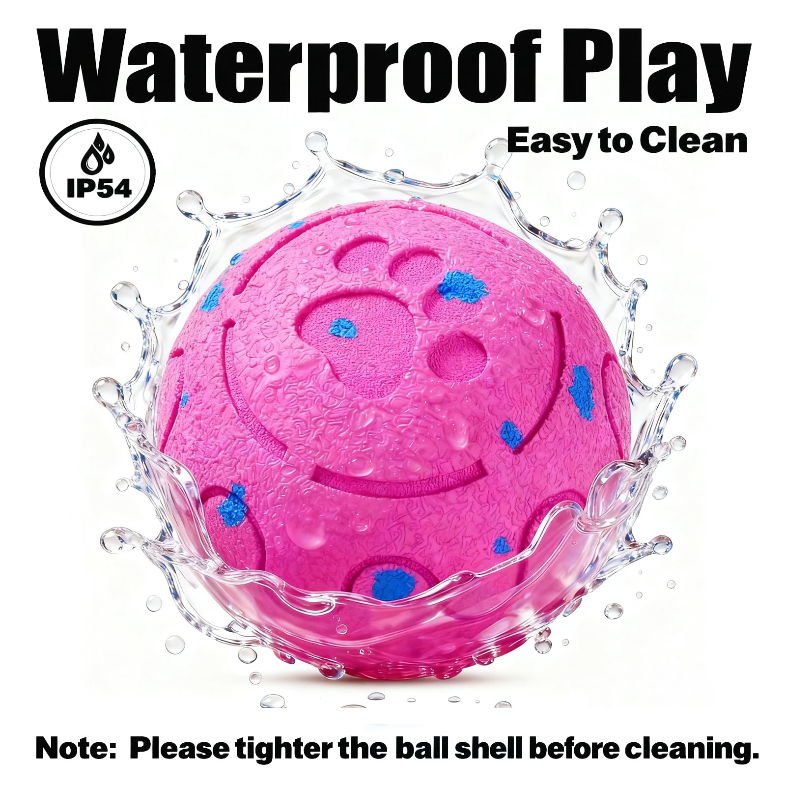 Morhandisn dog ball pink holiday gift idea promotes active play.
