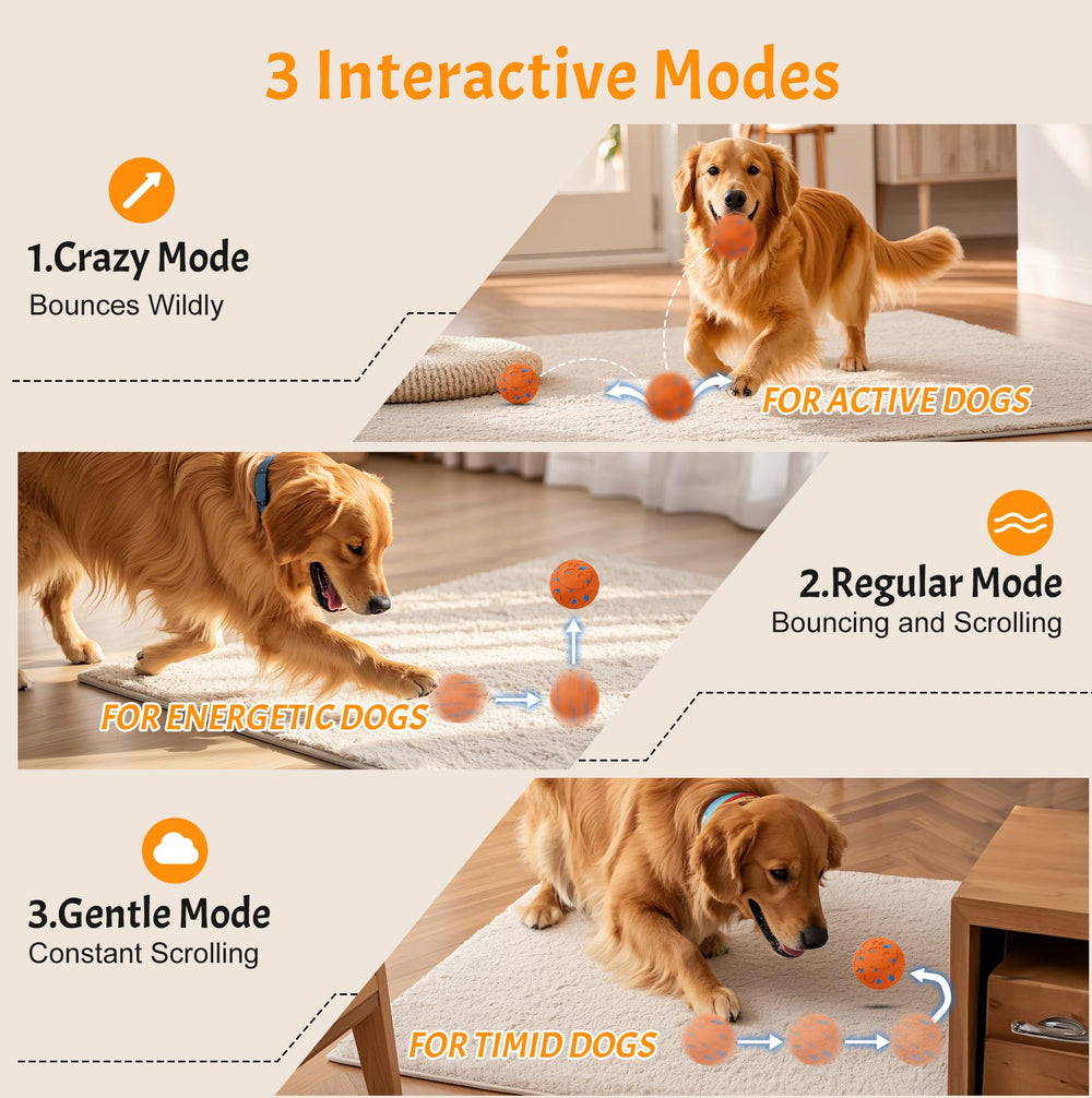 Morhandisn dog ball regular mode: balanced play for shy pups.