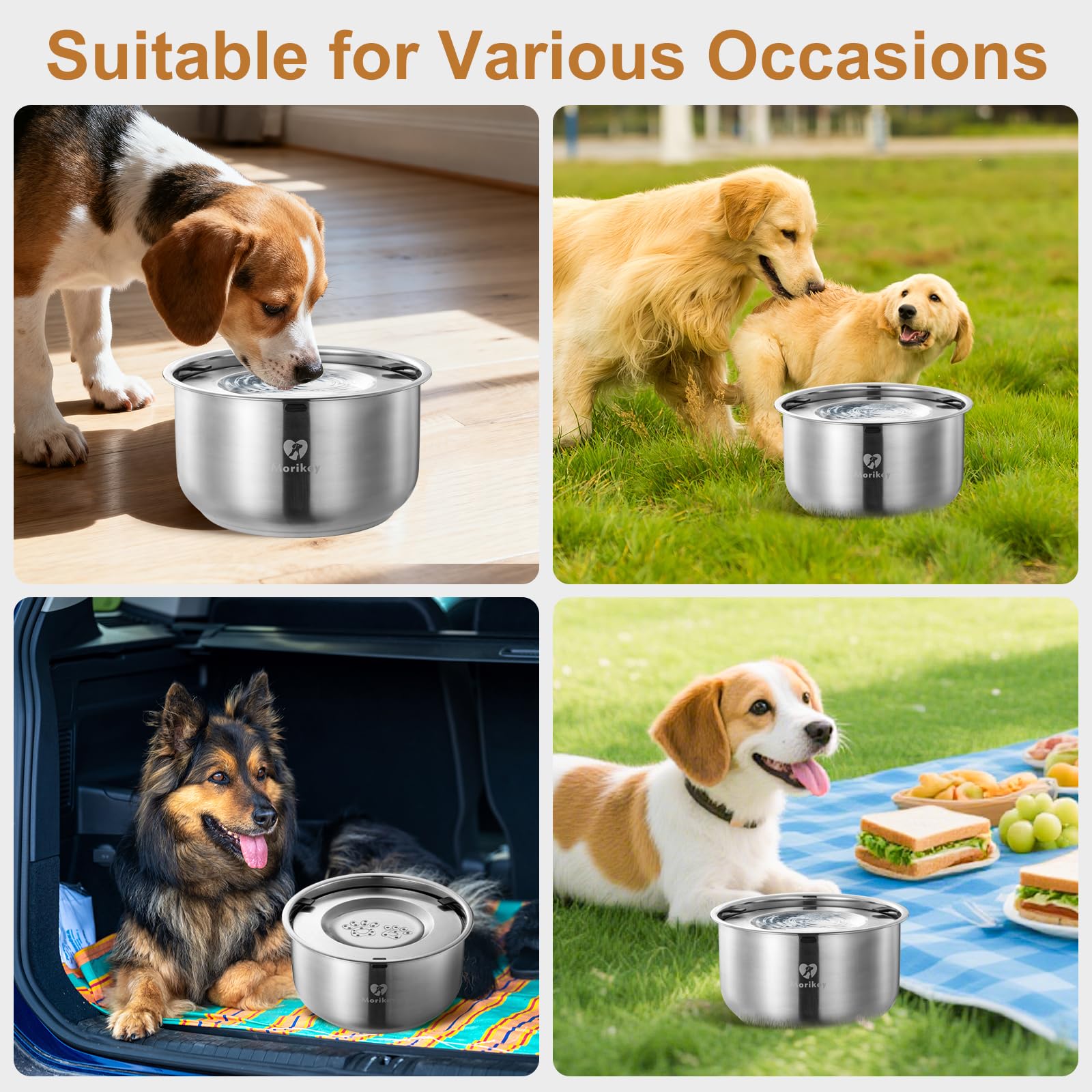 Morikey easy-clean removable floating tray simplifies maintenance and refilling.