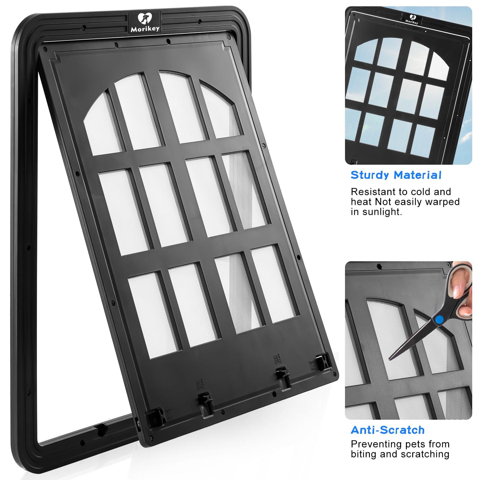 Morikey magnetic flap closes automatically, reducing drafts and keeping insects out.