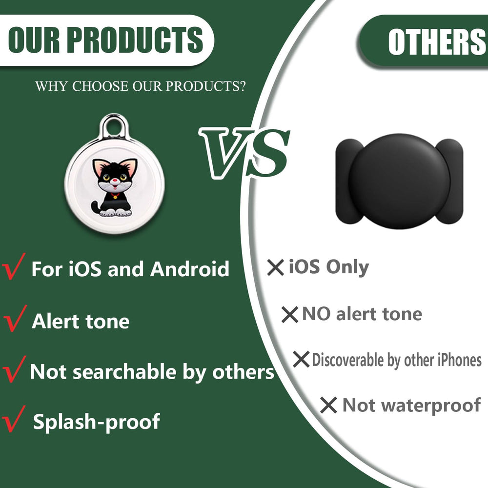 Morngree pet tracker showing Android and iOS compatibility on a smartphone screen.