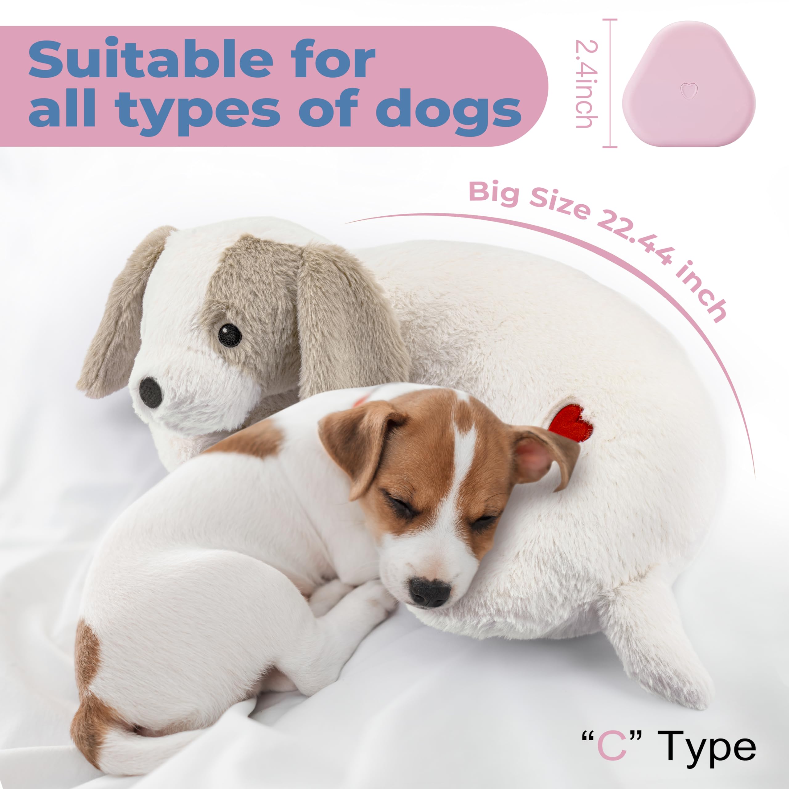 Moropaky Heartbeat Puppy Toy kennel-use context shows companionship during travel or crate time