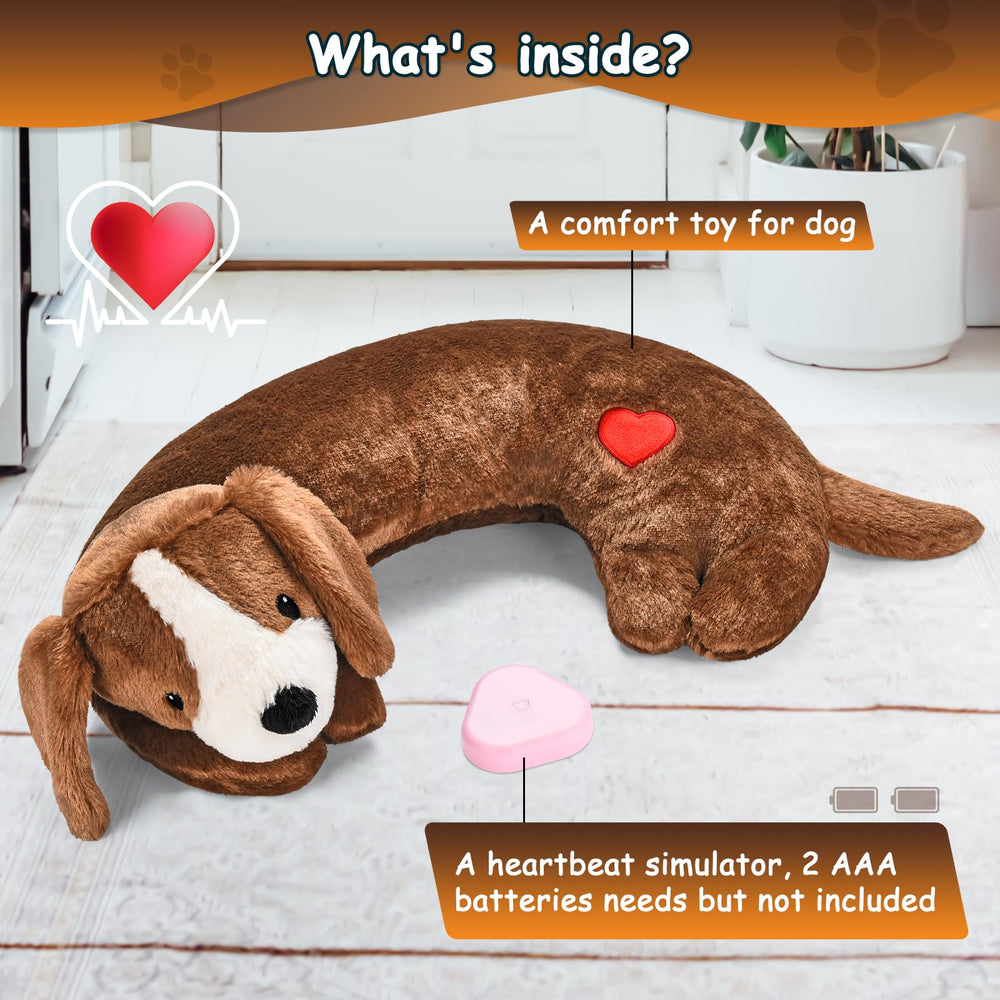 Moropaky Heartbeat Toy crate-training scene demonstrating reassuring presence