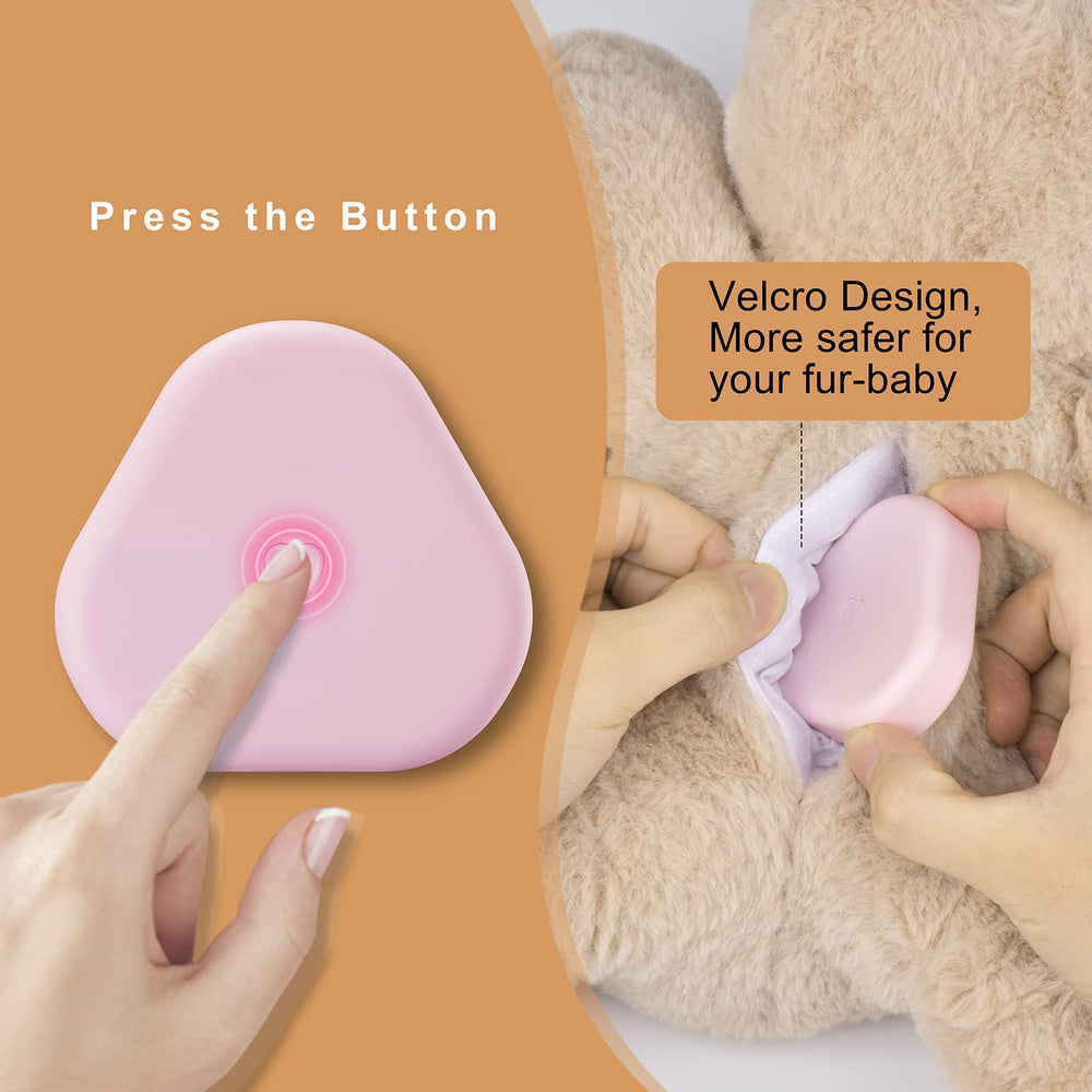 Moropaky Puppy Heartbeat Toy designed as anxiety-relief companion for storms and travel.