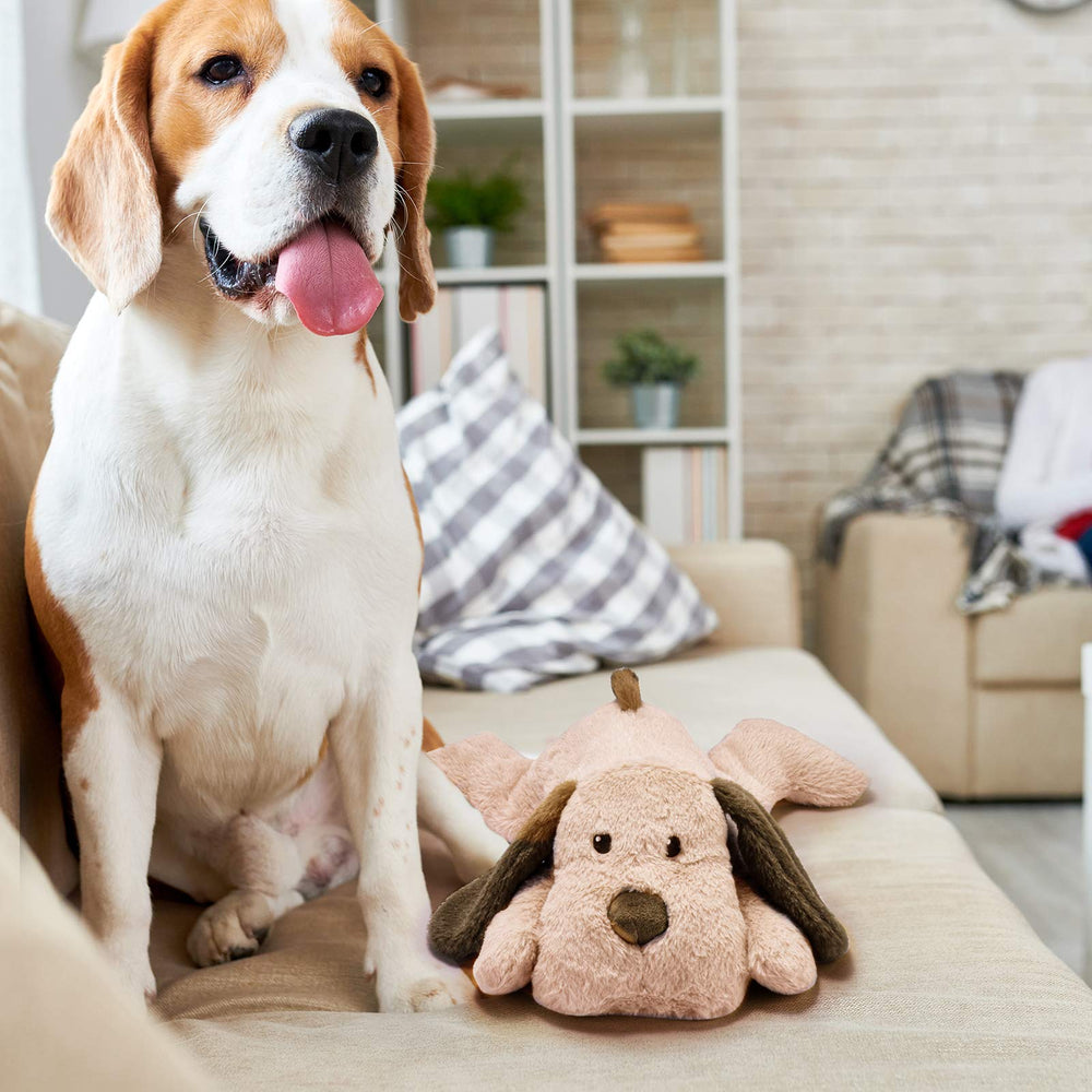 Moropaky Puppy Heartbeat Toy requires 2 AAA batteries (not included) to operate heartbeat.