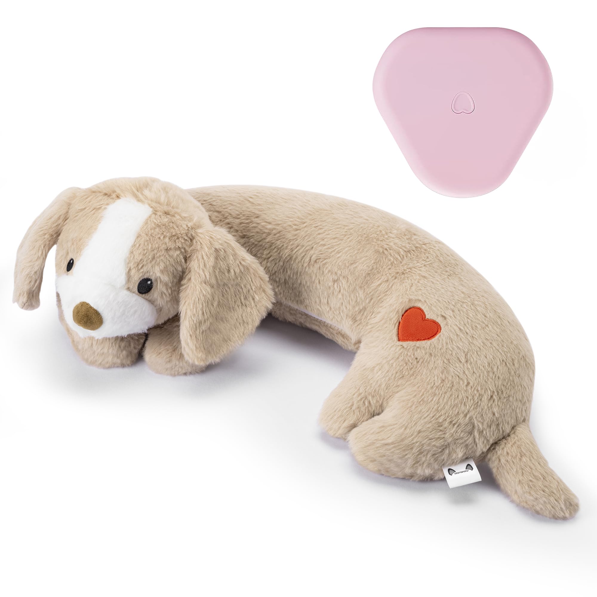 Moropaky Puppy Heartbeat Toy close-up highlights comforting pulse for anxiety relief