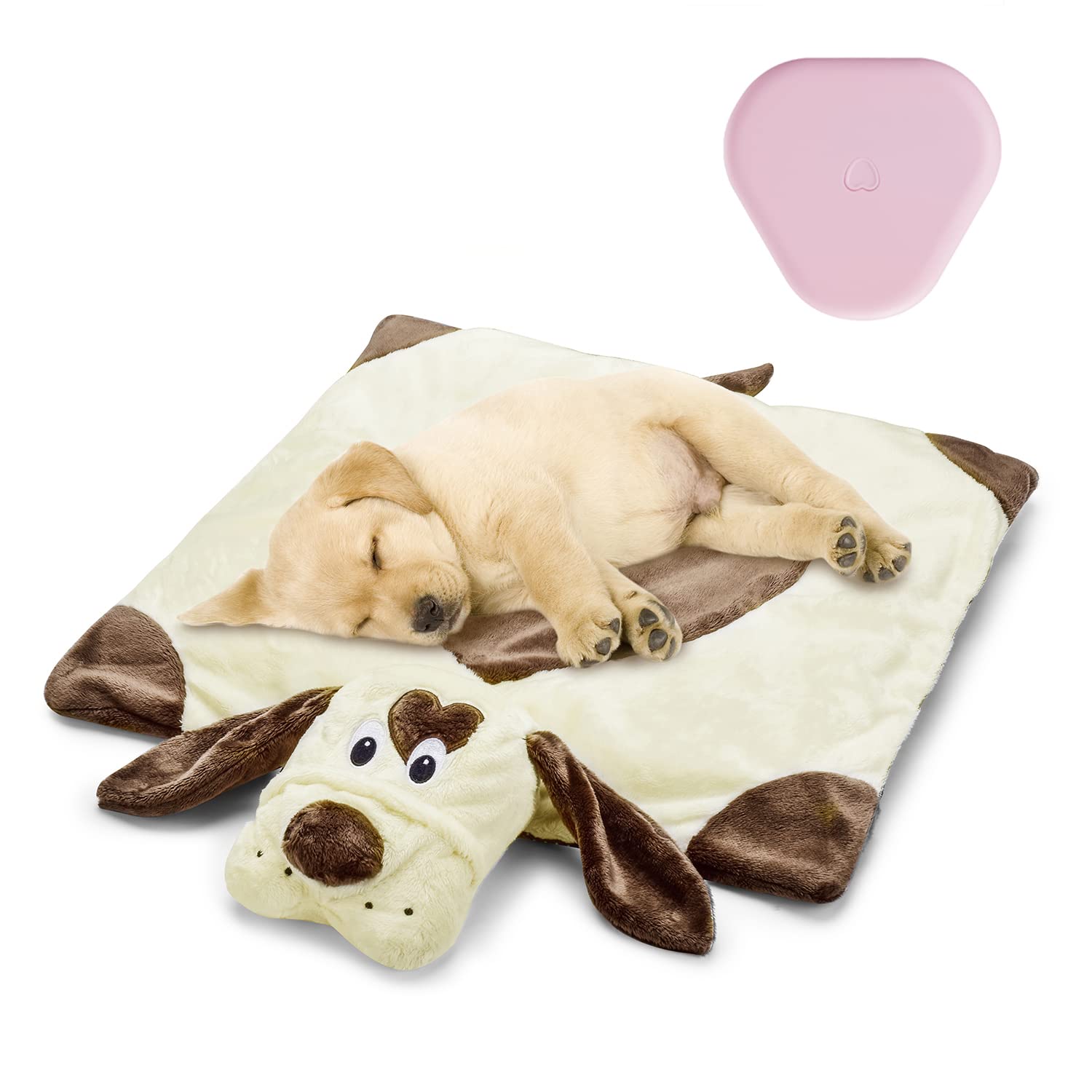 Moropaky Puppy Heartbeat Toy with simulated heartbeat calms anxious puppies.