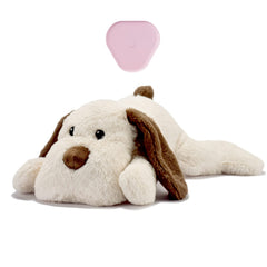 Moropaky puppy heartbeat toy plush provides comforting companionship during nap time.