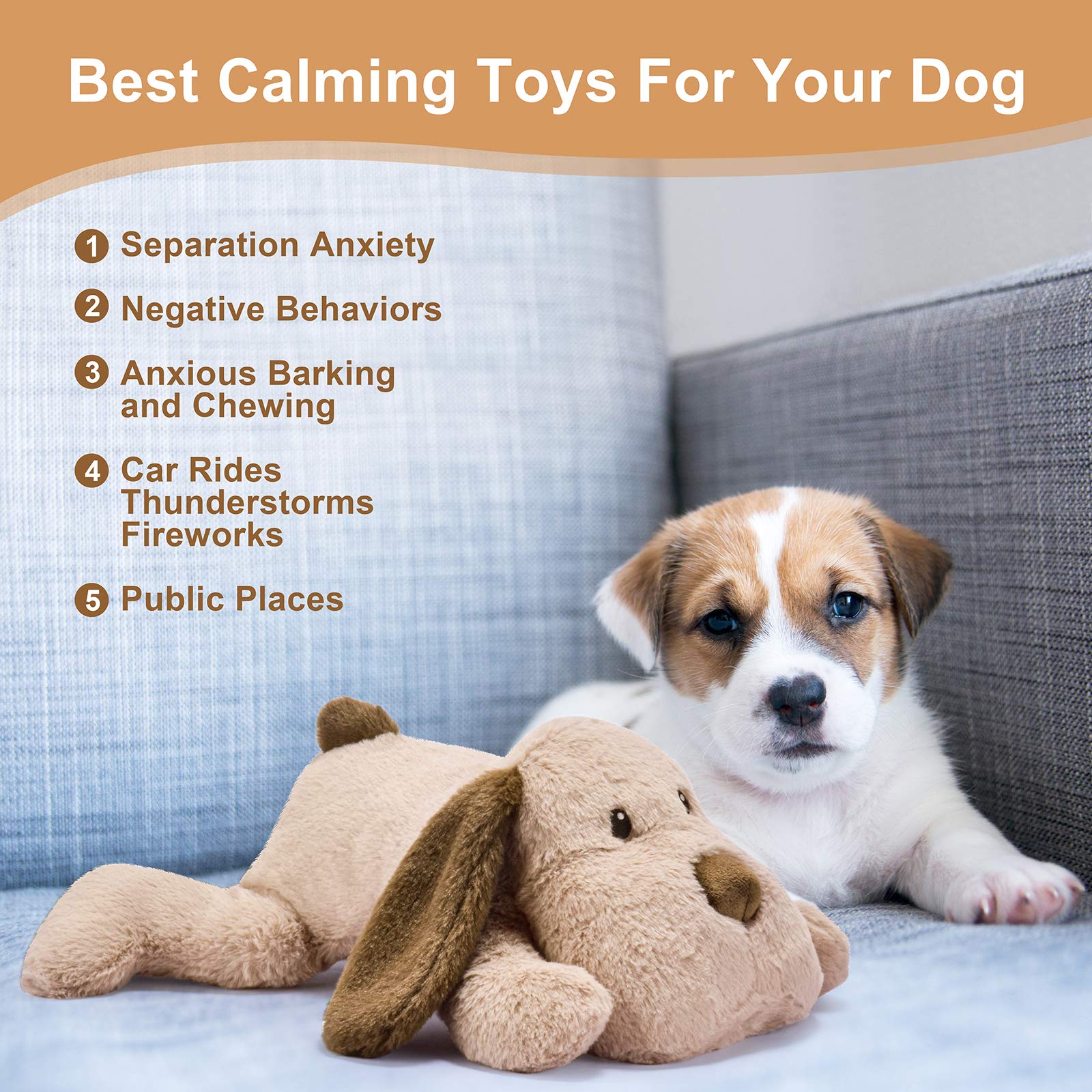 Moropaky Puppy Heartbeat Toy in sleep-training mode promotes relaxed naps.